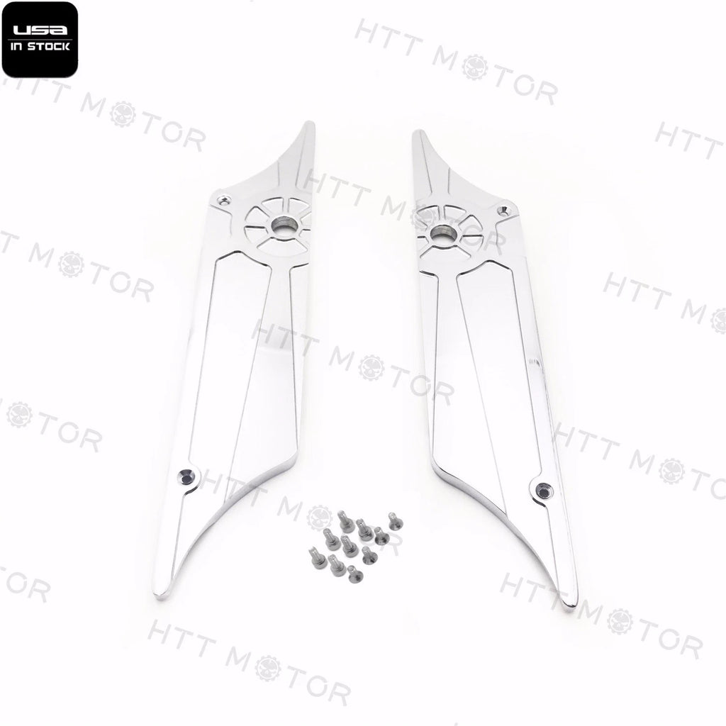 Chrome Aluminum Saddlebag Latch Kit Hinge Cover for Harley Touring (1993–2013)