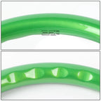 NRG 6-Bolt Green Wood Grip Neo Chrome Sport Steering Wheel for Universal Fit