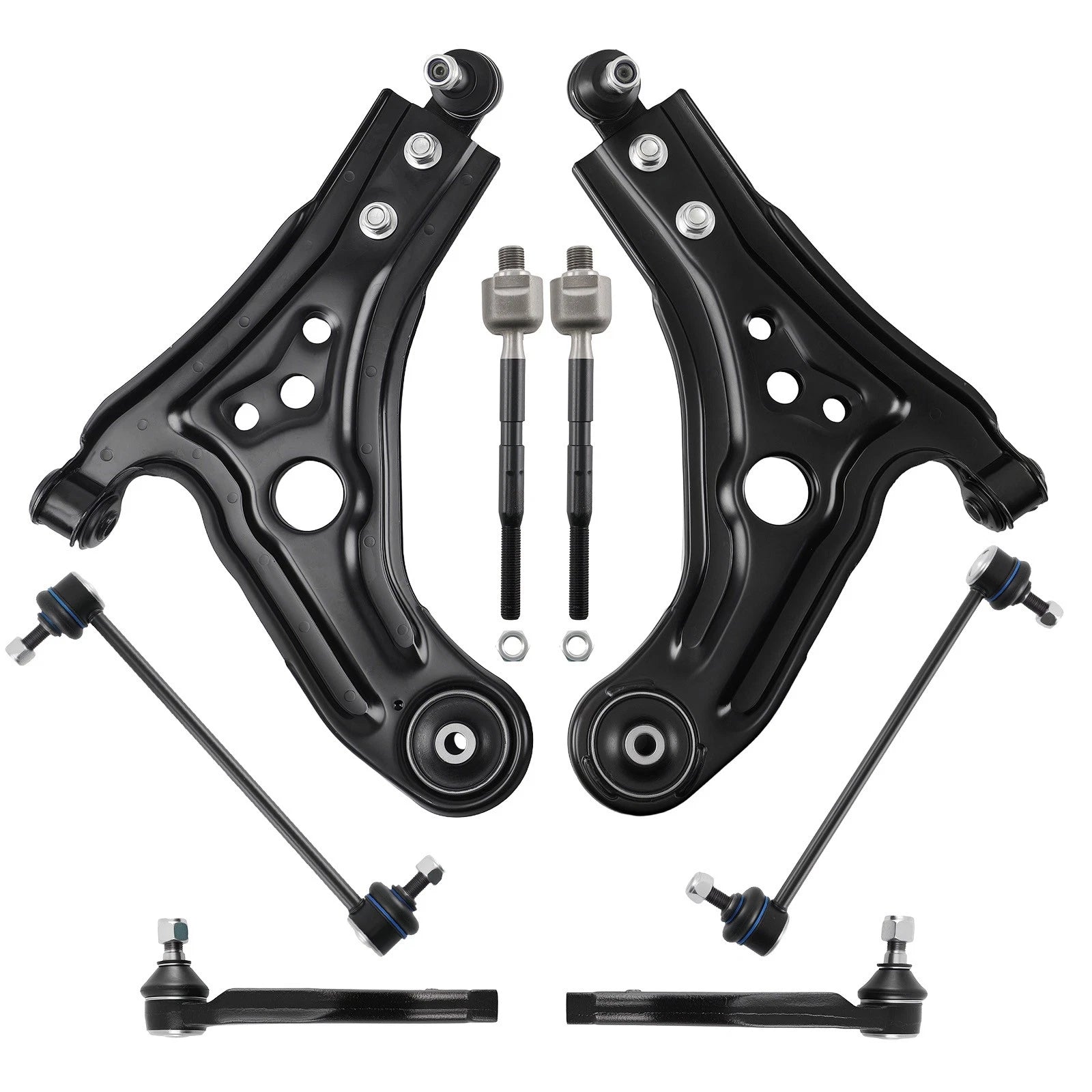 8x Front Lower Control Arm Tie Rod for Chevy Aveo (2004–2011) & Pontiac G3 Wave (2009)
