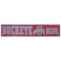 Ohio State Buckeye Blvd Embossed Metal Street Sign 5" x 24"