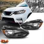 OE Factory Style Headlights for Nissan Sentra (2016–2018) Black Housing