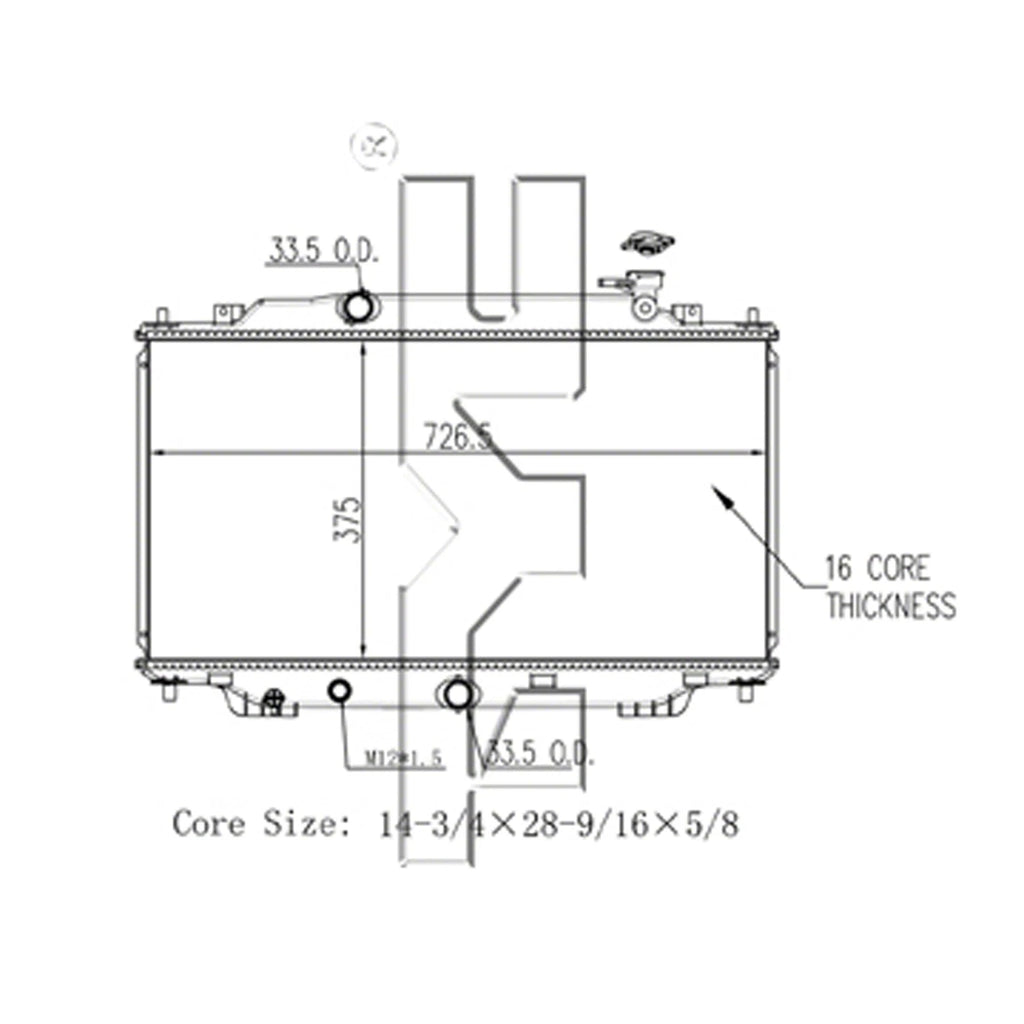 Replacement Plastic Aluminum Radiator for Ford Ranger PX (2011–2018)