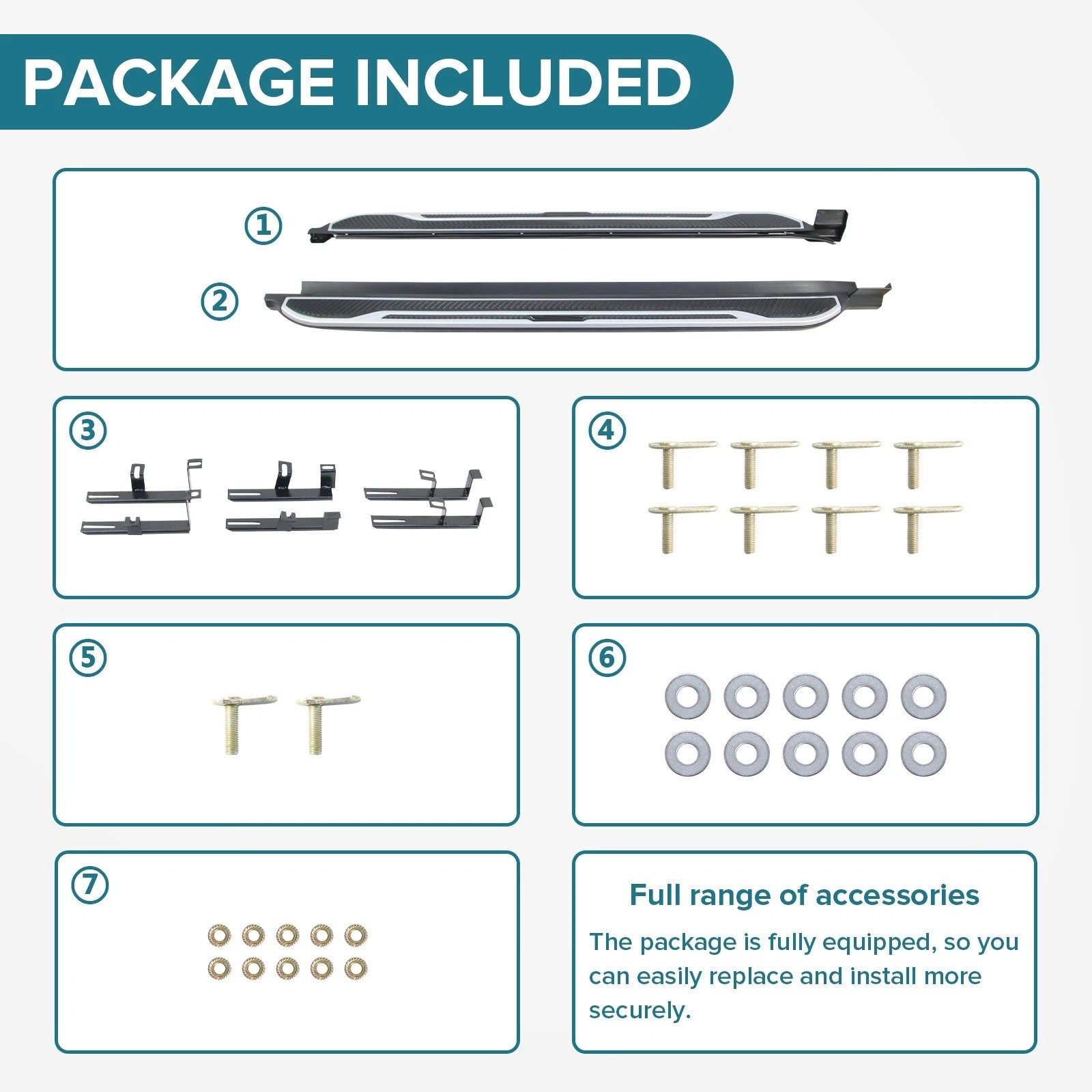 Running Boards Side Step Nerf Bar for Ford Escape (2020–2025)