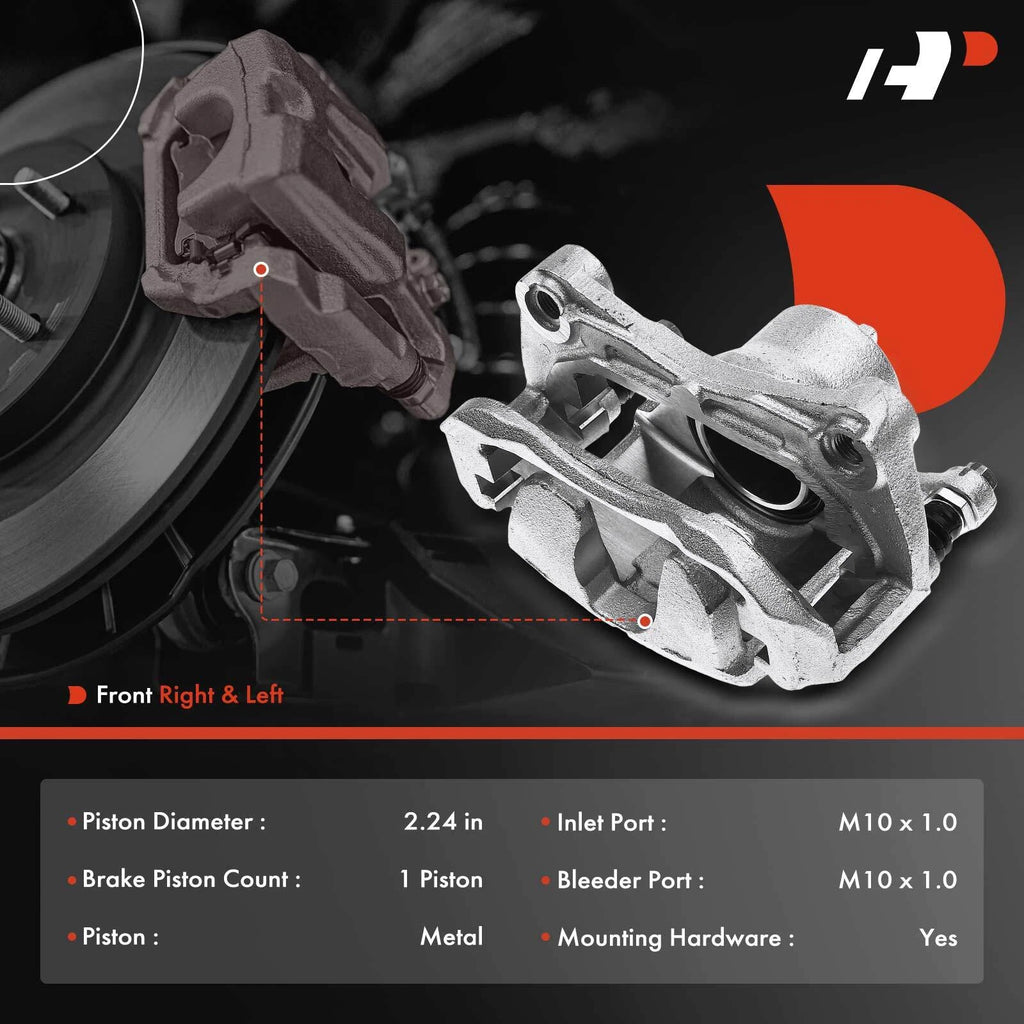 Pair Front Brake Calipers for Nissan Altima Sentra (2007-2010)