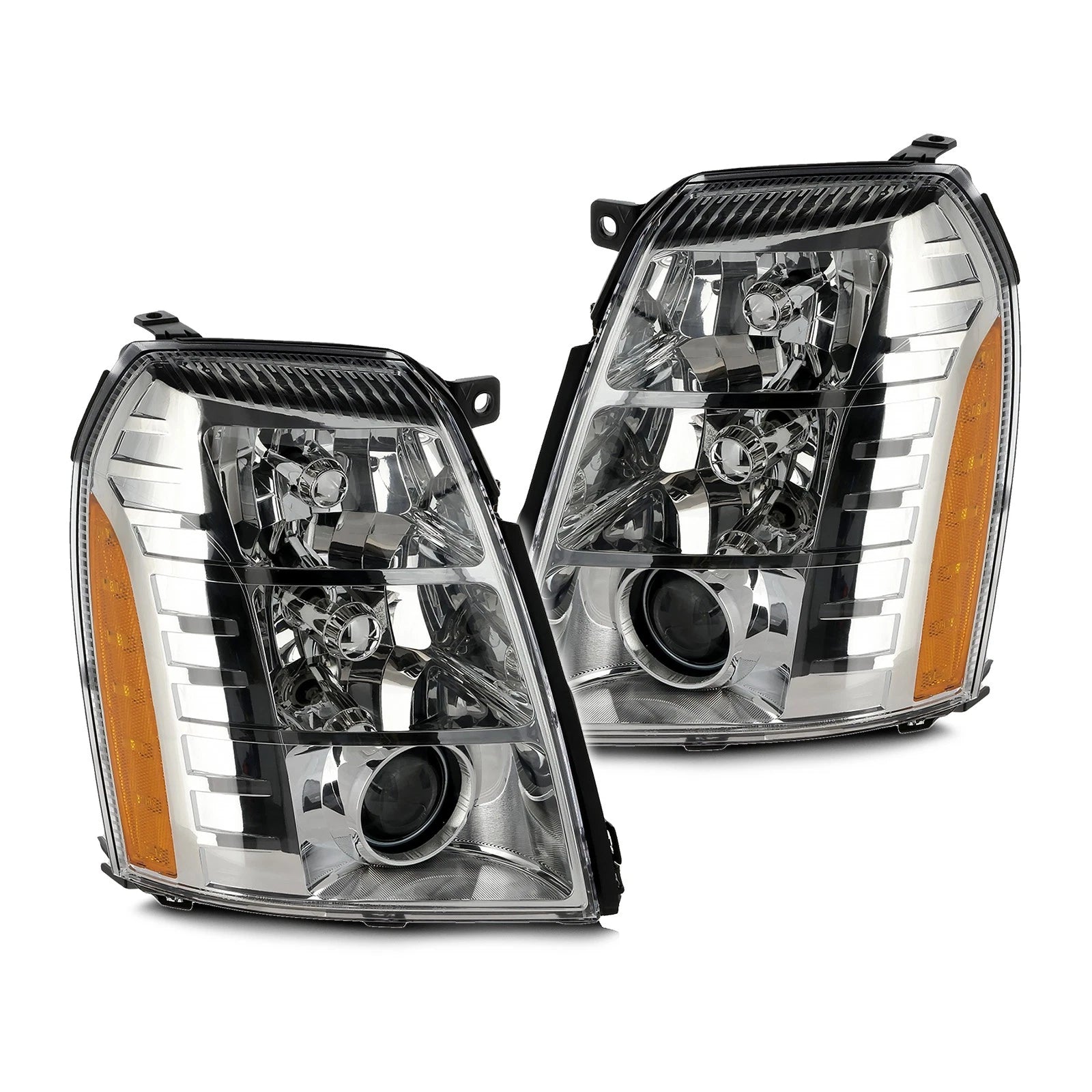 HID/Xenon Headlight Set for Cadillac Escalade (2007–2014) Chrome