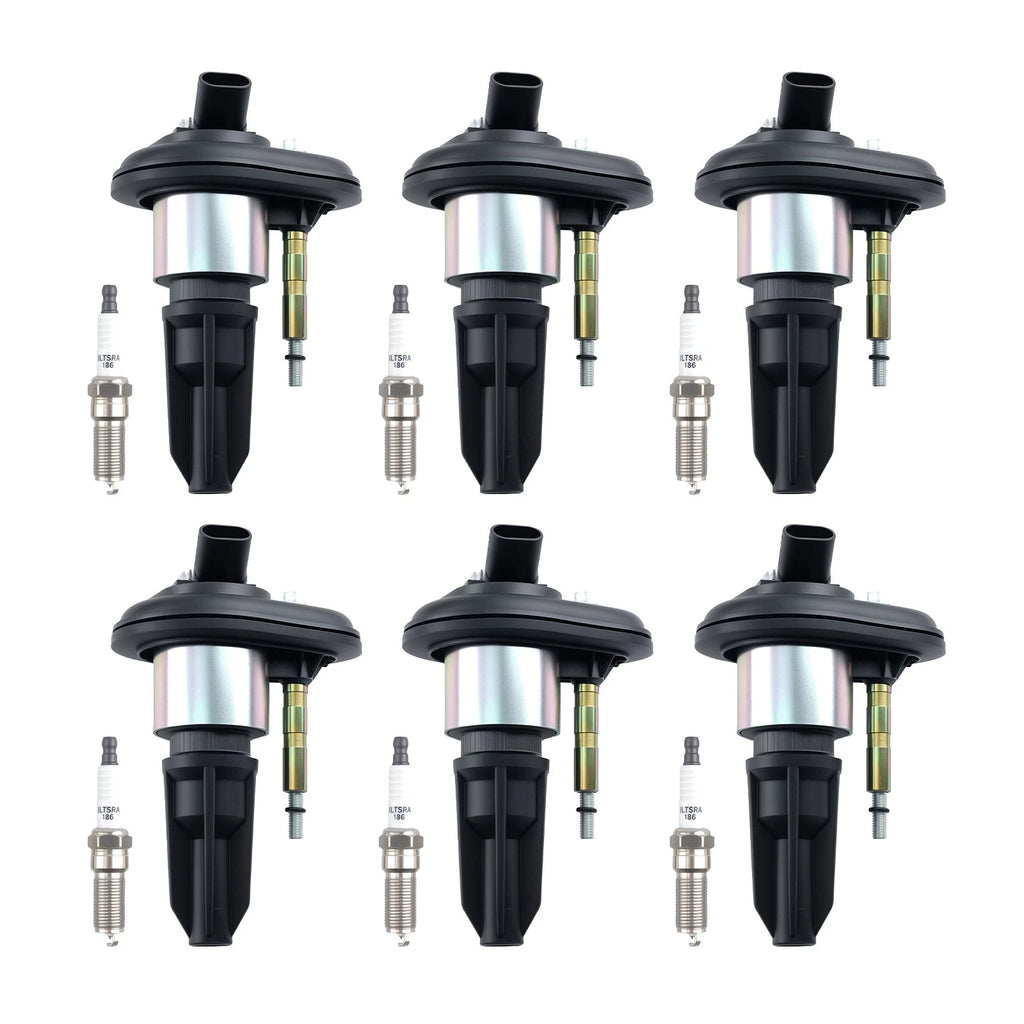 6X Ignition Coils & Spark Plugs for Chevy Colorado GMC Canyon (2004–2006)