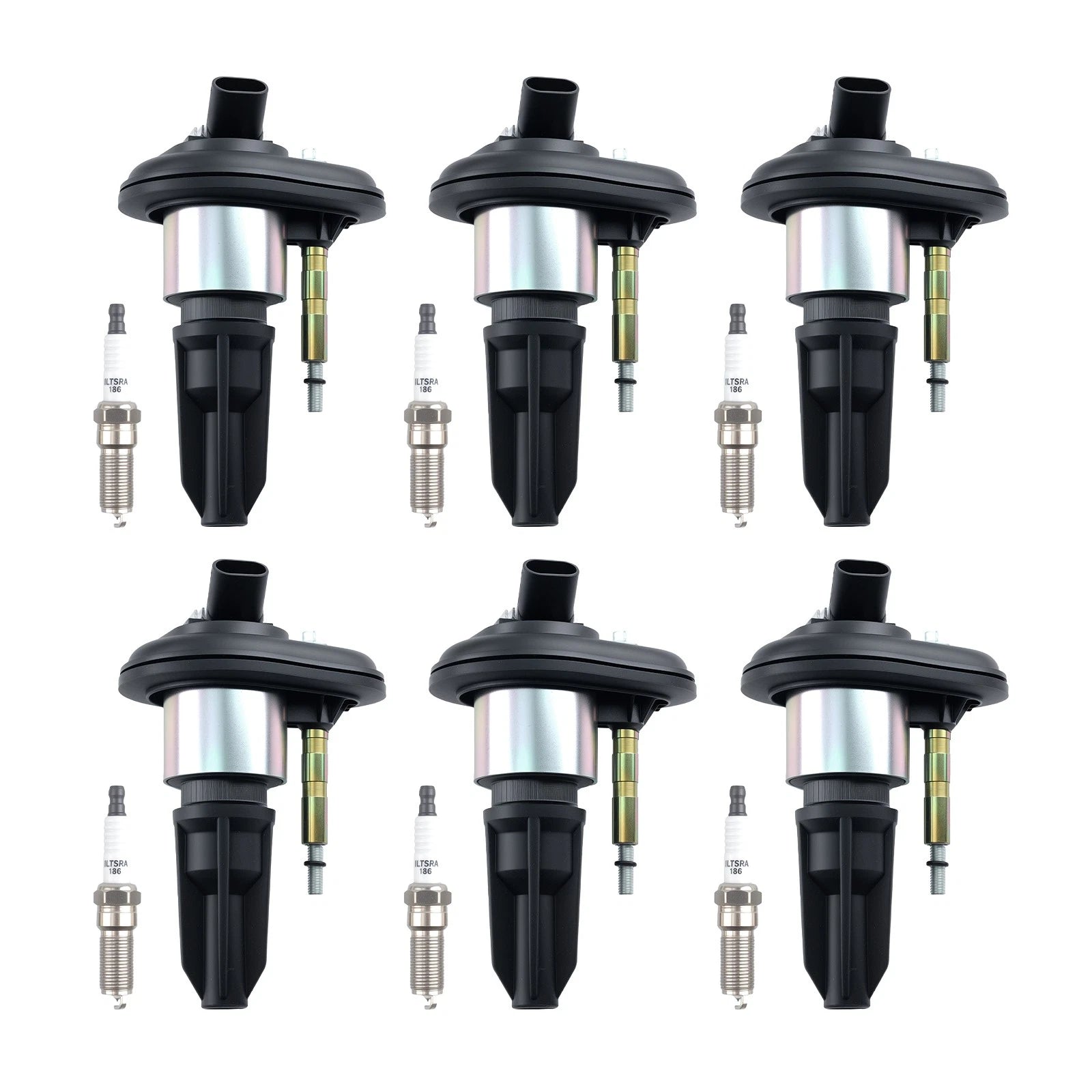 6X Ignition Coils & Spark Plugs for Chevy Colorado GMC Canyon (2004–2006)