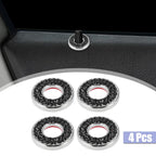 4pcs Black Door Lock Stickers for Mercedes Benz E C Class GLC (2015–2019)