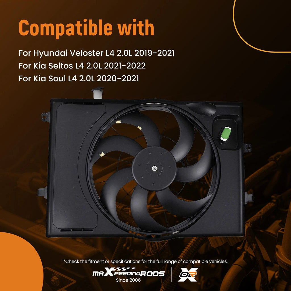 Electric Radiator Cooling Fan for Kia Seltos L4 2.0L (2021–2022)