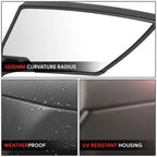 Universal Black Convex Anti-Glare Chrome Side View Mirrors (Fit Naked Bikes)