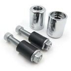 Bar Ends for Kawasaki Ninja EX500 EX650R ZX6R-636 ZRX1100 ZZR1200 (Chrome Rubber)