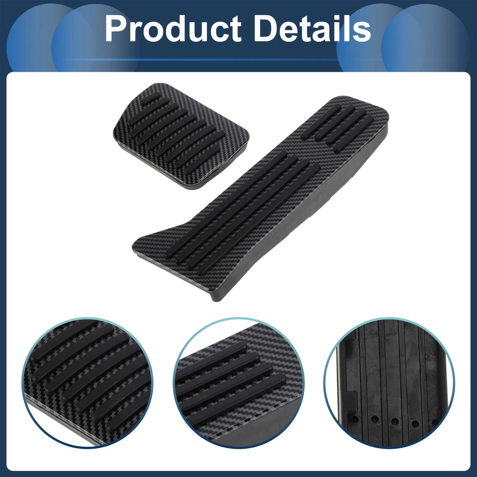 2X Automatic Foot Accelerator Pedal Covers for Mazda CX-5 (2013–2021) Black