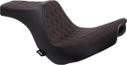 Predator III 2-Up Seat for Harley Davidson (2000–2023) - Black w/ Red