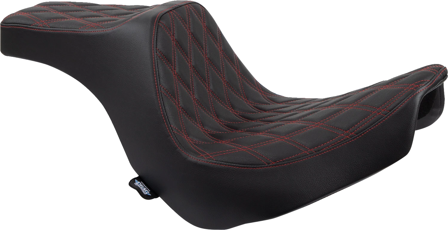 Predator III 2-Up Seat for Harley Davidson (2000–2023) - Black w/ Red