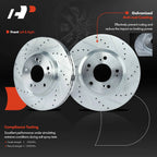 Front Drilled Brake Rotors & Ceramic Pads for Mitsubishi Outlander (2003–2023)
