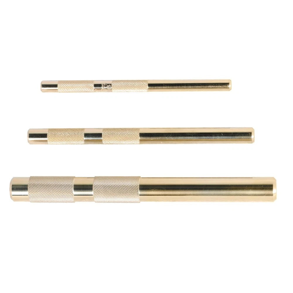 Set of 3 Brass Drift Punches 3/8" 1/2" 3/4"