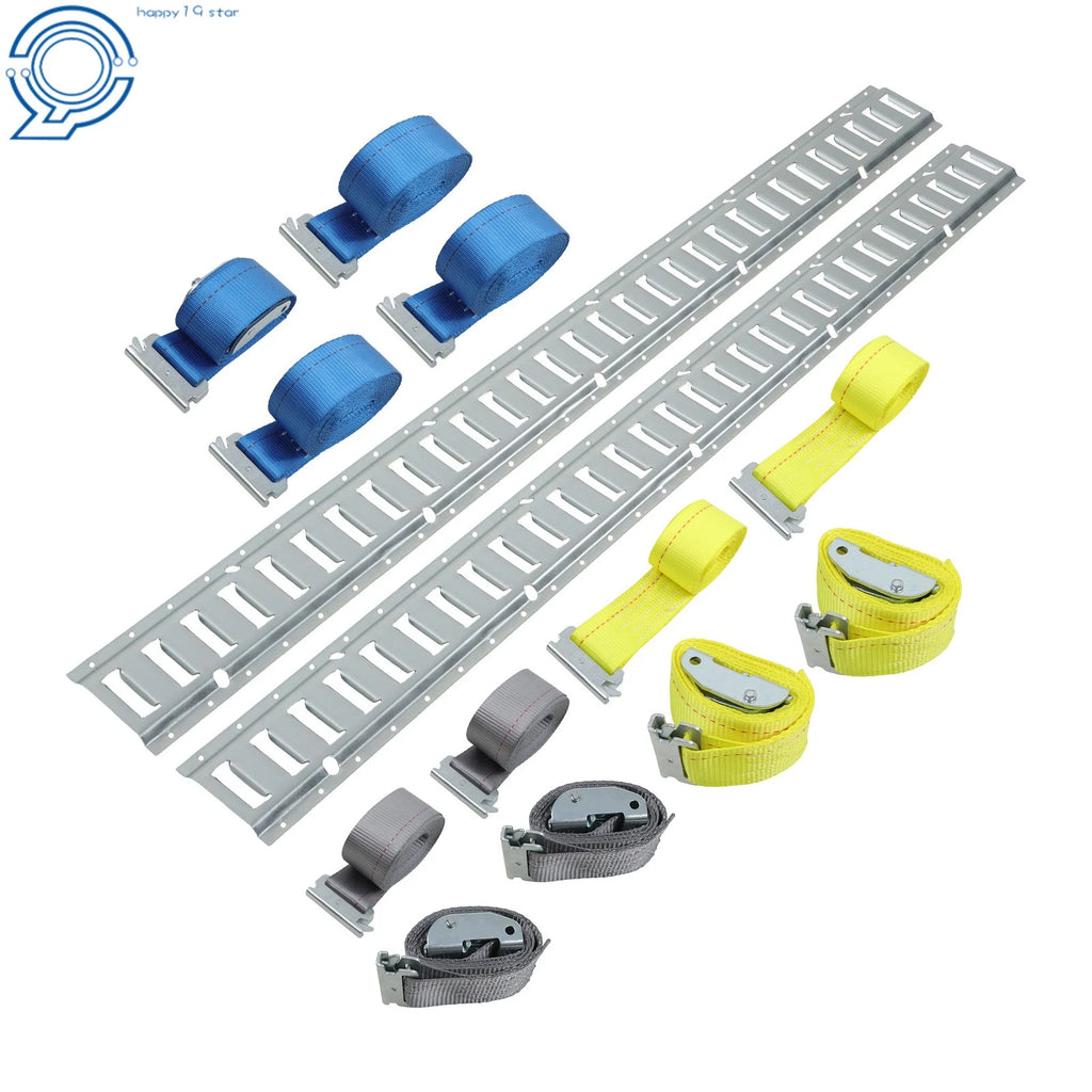 Set of 2 Steel E Track Tie-Down Rails for E Track Systems (5')
