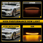 Set of 2 Smoke Lens LED Side Marker Lights for Dodge Charger (2015–2022)