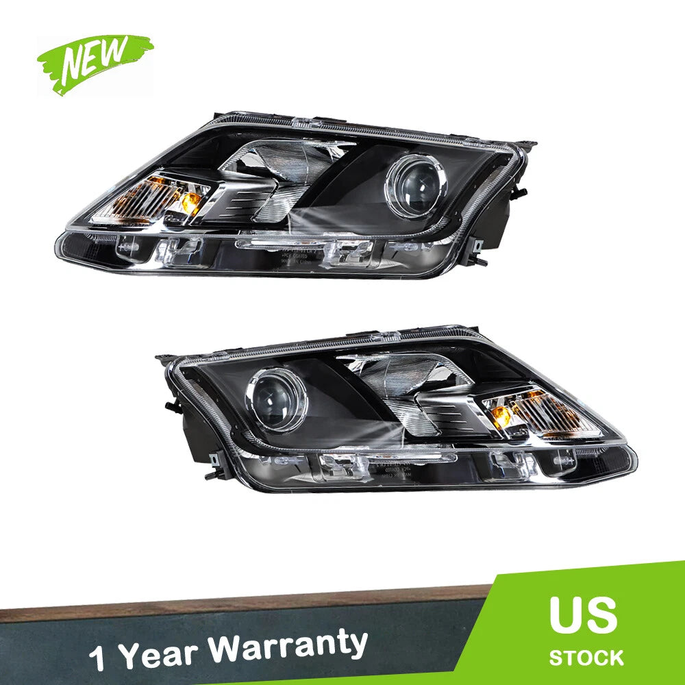 Set of 2 Front Headlights for Ford Fusion (2010–2012) Left+Right Clear