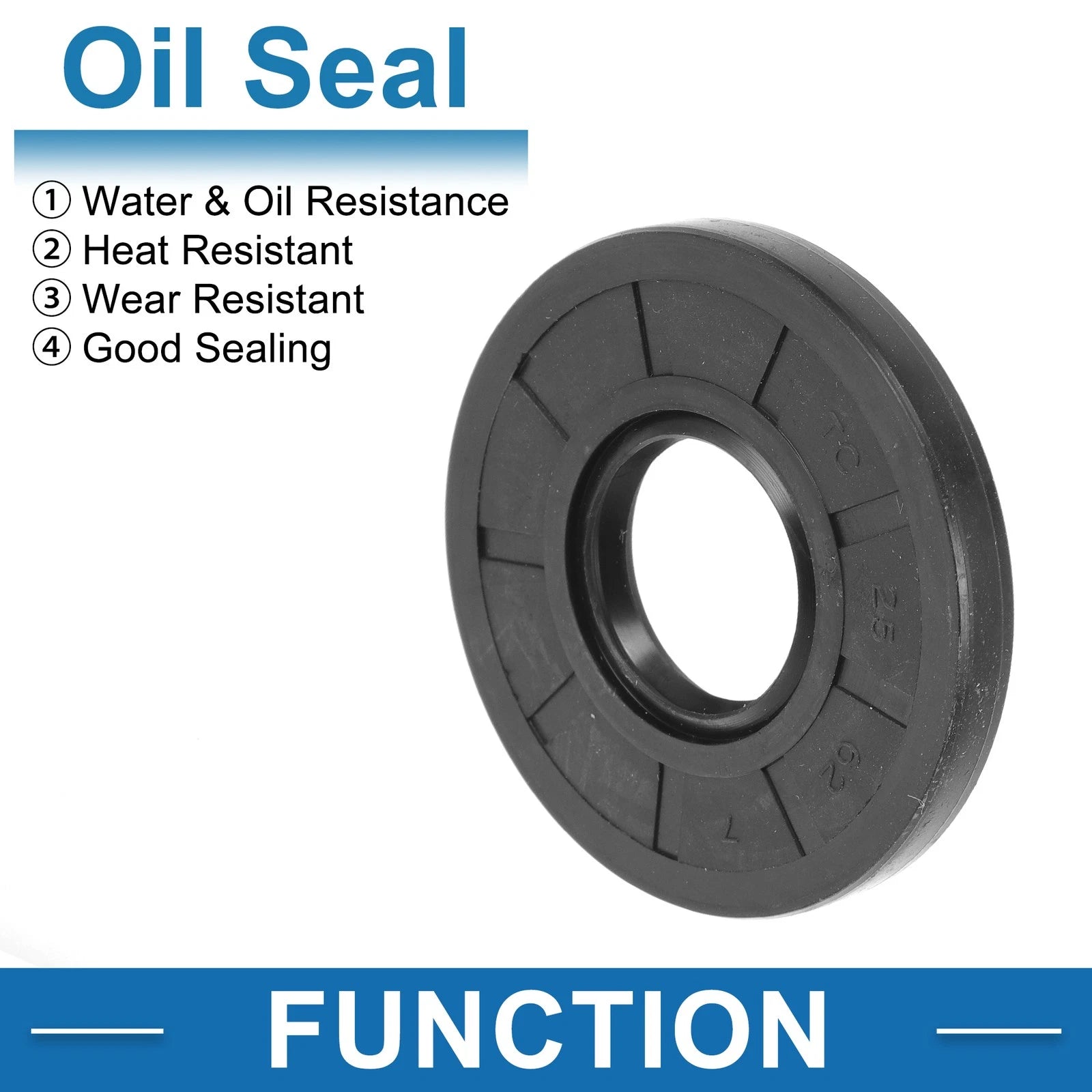 Set of 5 Oil Seal Rotary Shaft Seal Nitrile Rubber 25x62x7mm