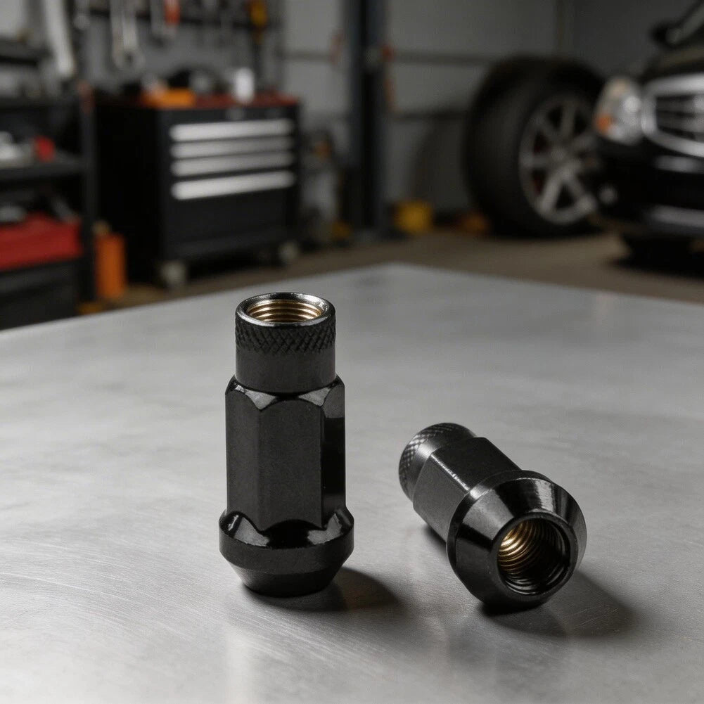 Set of 4 Extended Lug Nuts for Various Makes and Models (Forged Steel)