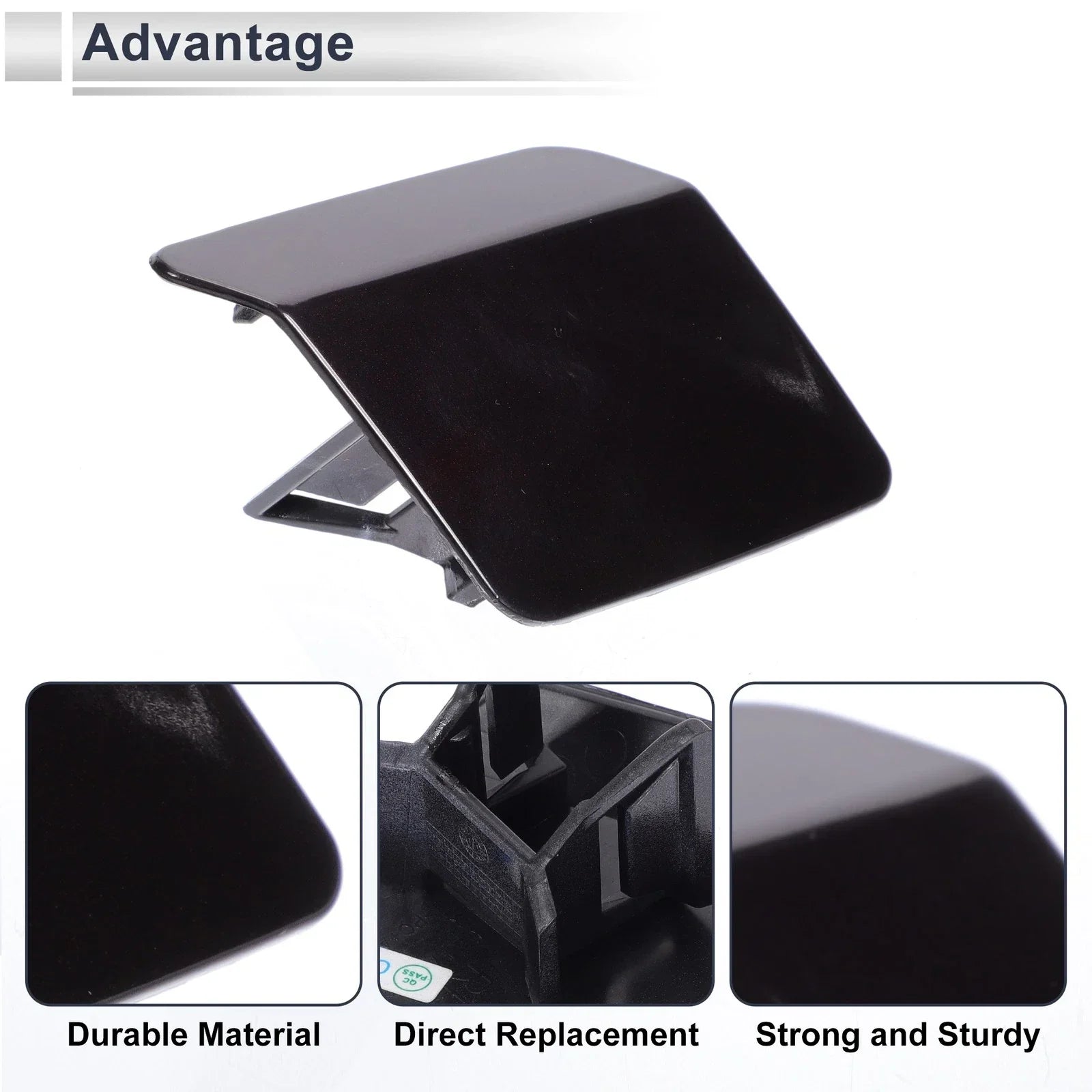 Front Right Side Bumper Headlight Washer Nozzle Cover Cap for BMW X5 F15 Black