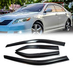 3D Wavy M Style Window Visor Sun Rain Guards for Toyota Camry (2012–2017)