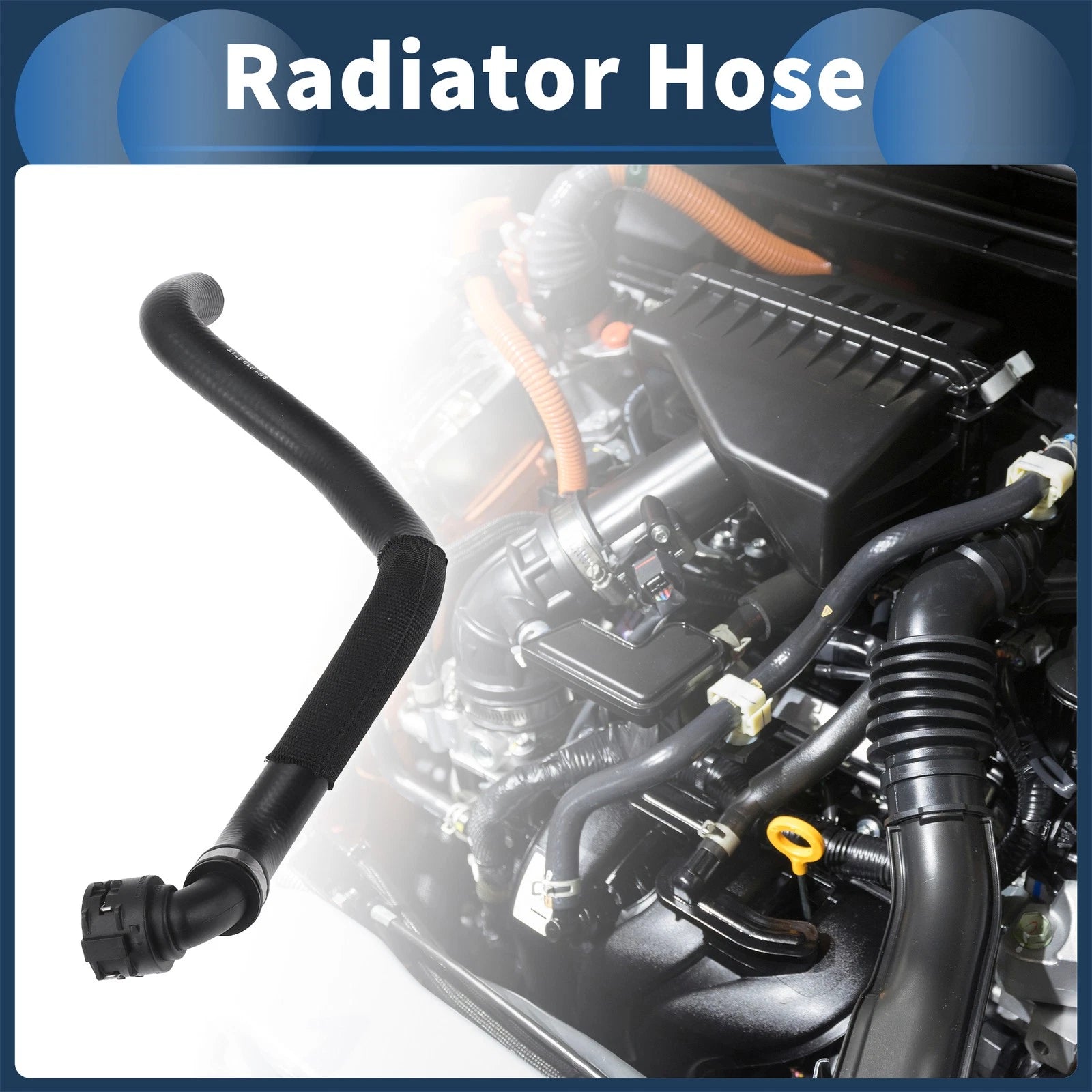 Radiator Hose for Audi A4 2.0L L4 (2005–2008) No. 8E1819371T Black