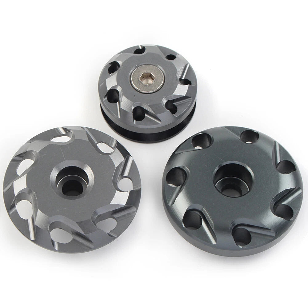 3X CNC Frame Hole Covers Fairing Bolts Caps for Kawasaki Ninja 1000 Z1000 Z1000SX