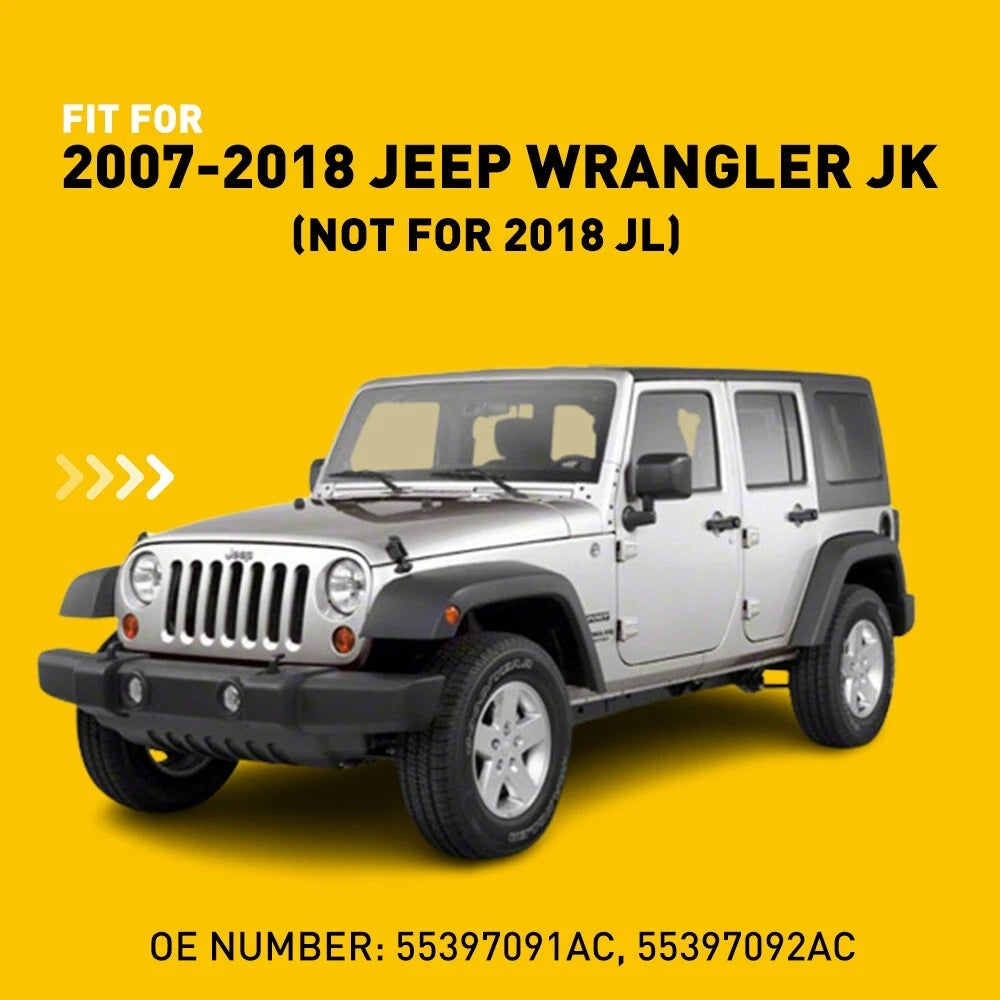 2Pcs Rear Tailgate Hinge Covers for Jeep Wrangler JK (2007-2018)