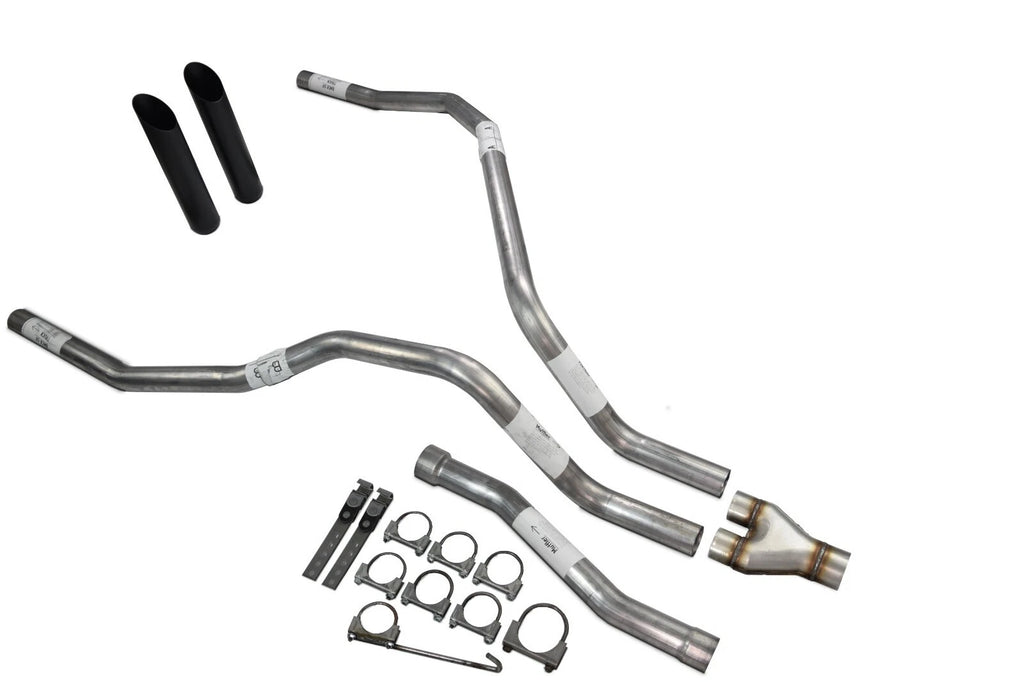 Dual Exhaust Y Pipe 2.5 inch for Nissan Titan (2004–2006) Black Tip