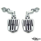 Chrome 25mm Angry Skull Foot Peg Kit for Harley Sportster Touring Dyna