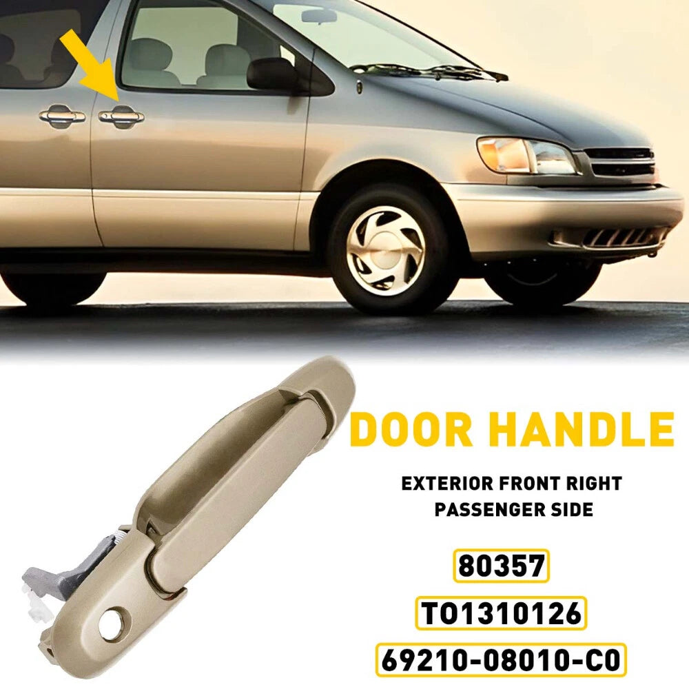 Outer Front Right Door Handle for Toyota Sienna (1998–2003) Gold