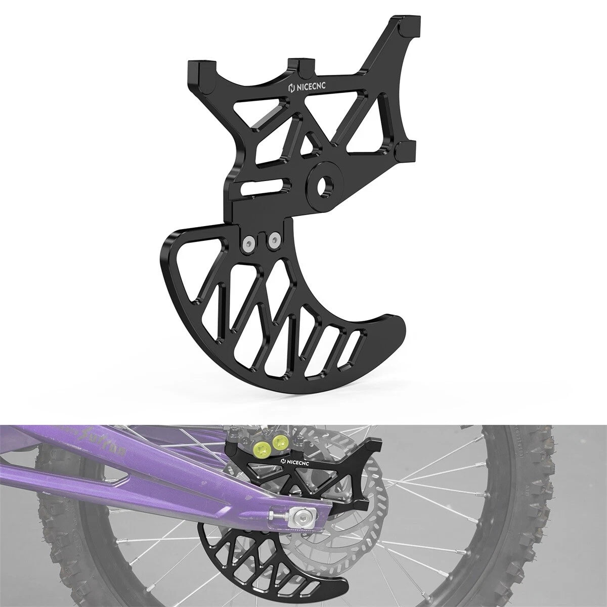 Rear Brake Disc Guard for Surron Light Bee X S L1E (Dual Caliper Mount)