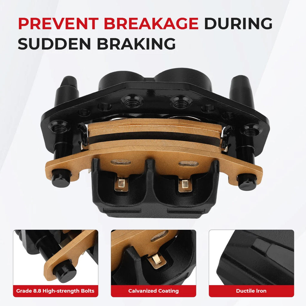 Front Brake Caliper & Pads for Kawasaki Ninja 250R 500R EX250F EX500D (2004–2009)