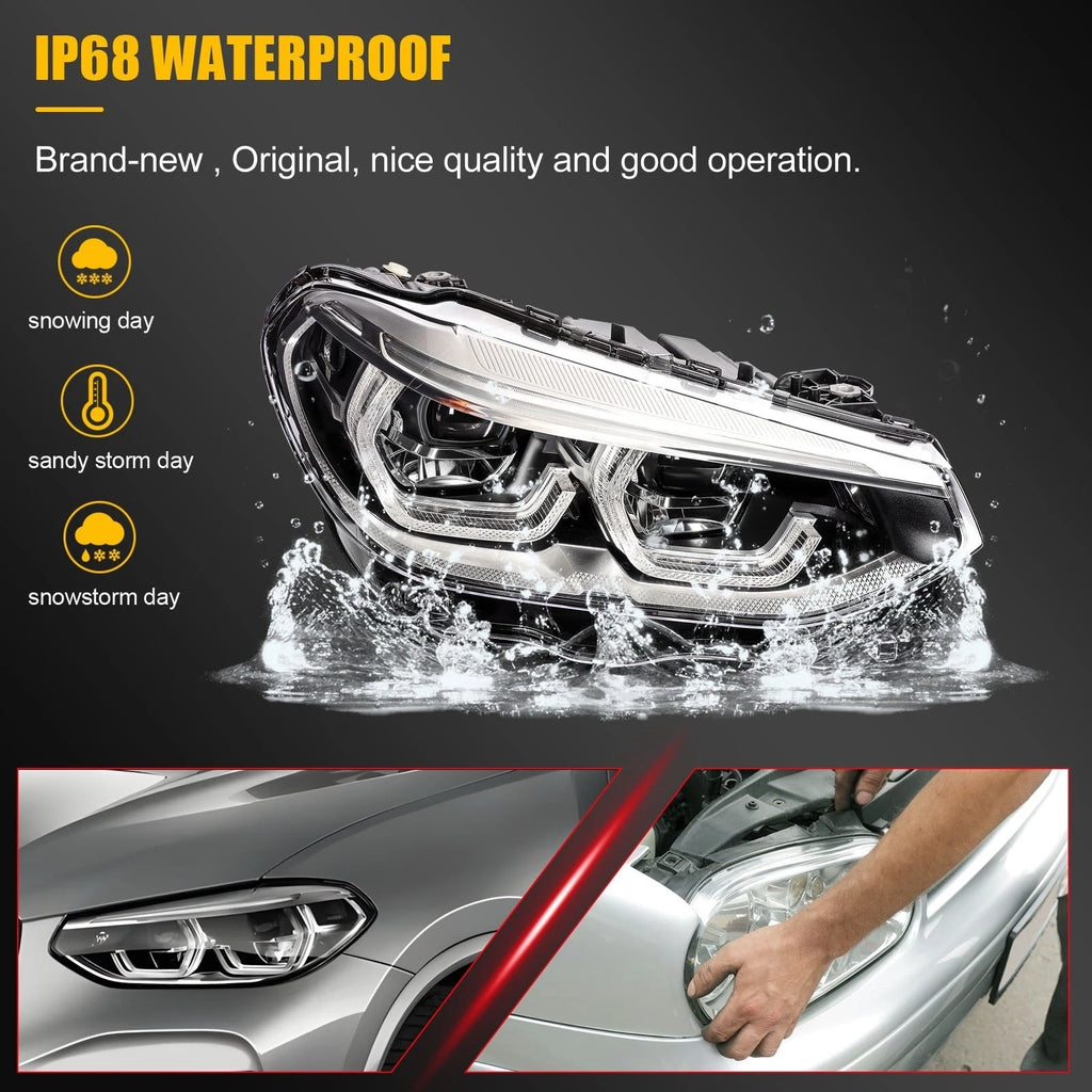 LED Headlight Set for BMW X3 X4 (2018–2021)