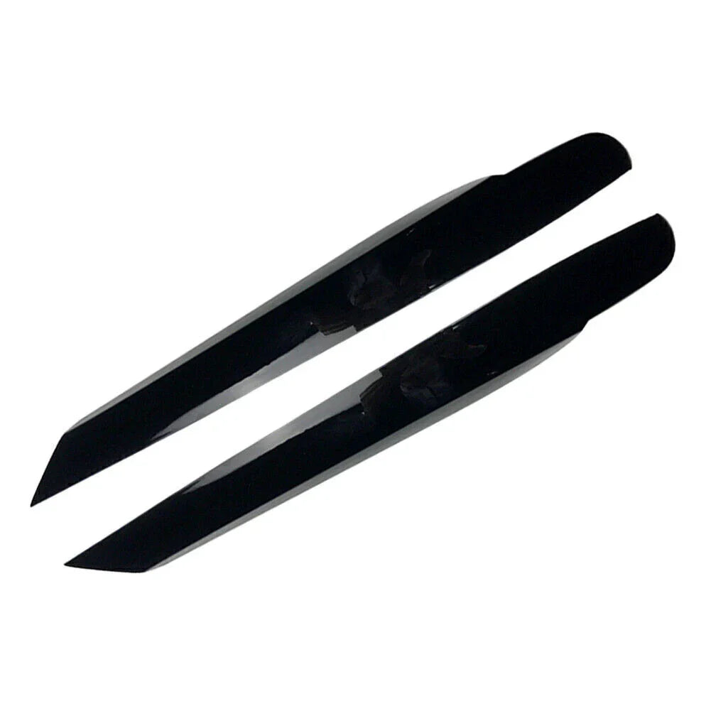 Gloss Black Front Headlight Eyelid Trim Covers for Volkswagen Touran (2011-2015)
