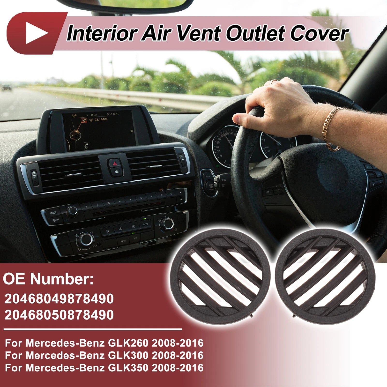 Air Outlet Vent Grille No.20468049878490 for Mercedes-Benz GLK260 (2008–2016)