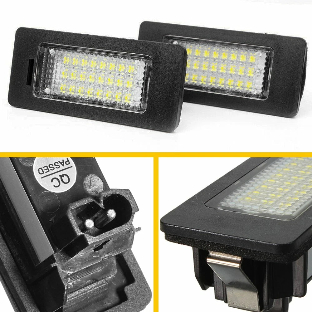 2X LED License Plate Lights for BMW 3/4/5 Series (E60 E90 F30 E92)