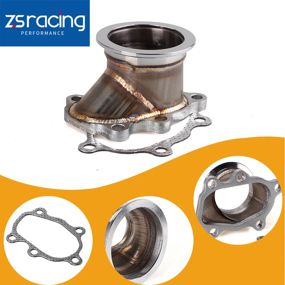 Turbo Adapter for GT25 GT28 T25 T28 5 Bolt Flange to 2.5" V Band