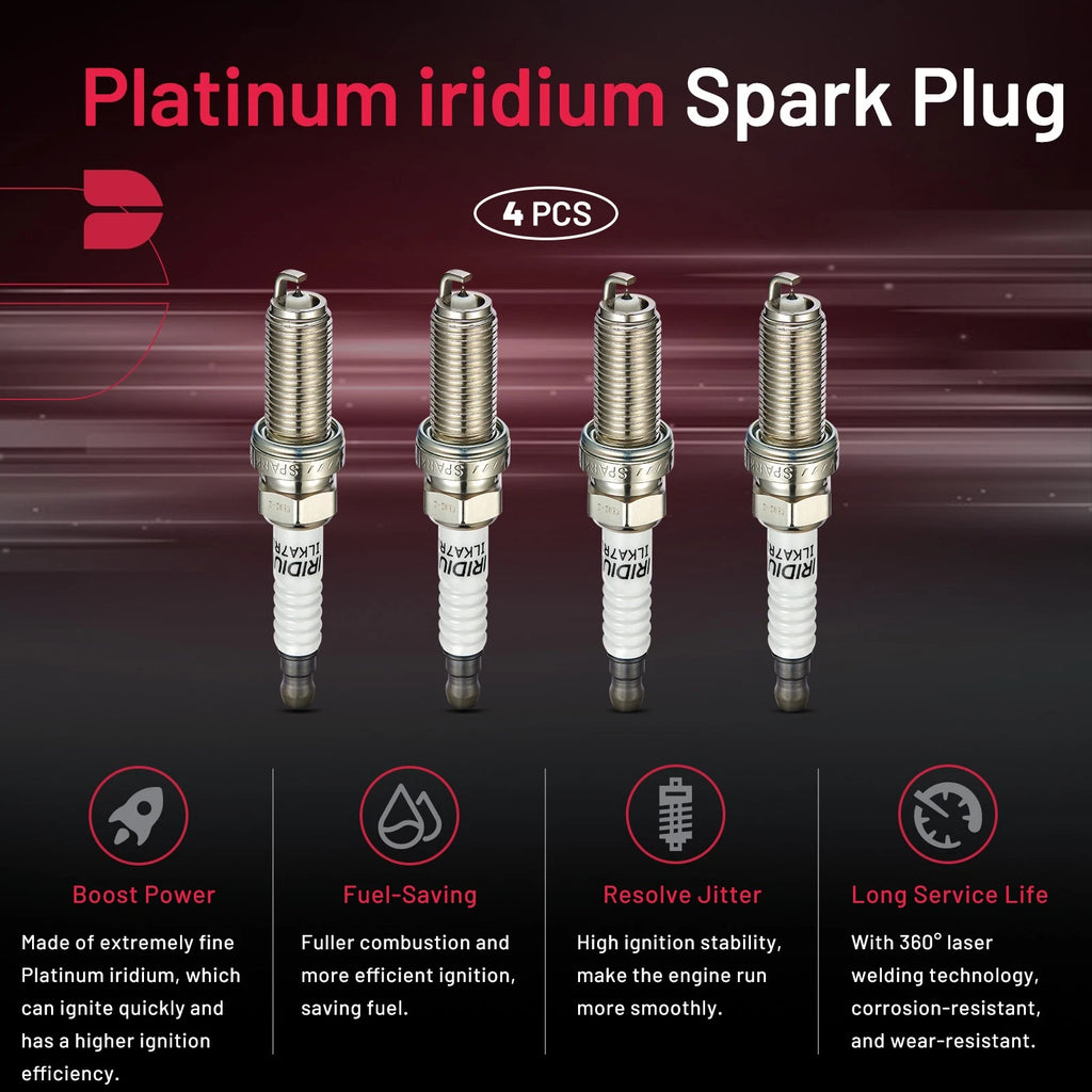 Set of 4 Iridium Spark Plugs for Subaru Impreza (2016) XP5682