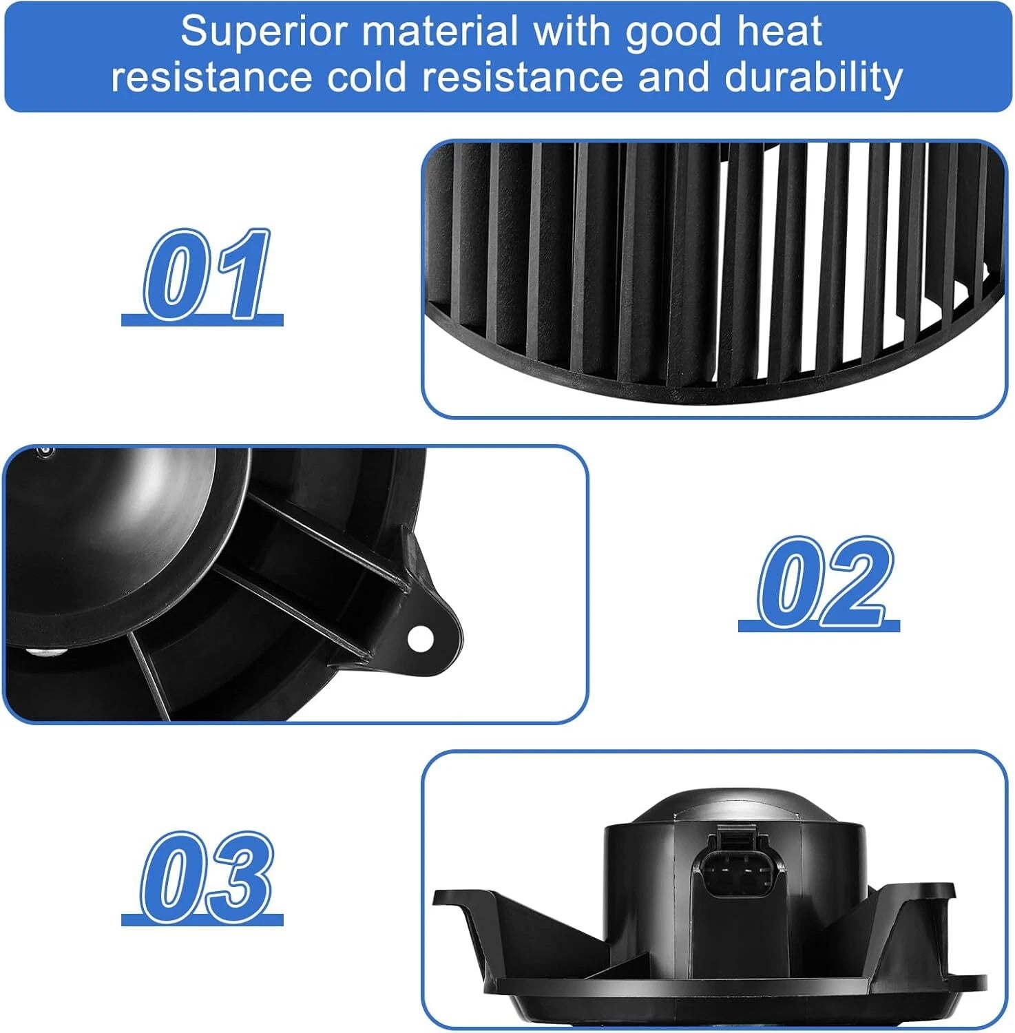 A/C Blower Motor w/Fan Cage for Nissan Titan Armada QX56 (2004–2015)