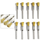 10 Pack Copper Wire Brushes for Rust Dust Removal Polishing Wheels