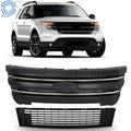 2X Front Bumper Grille Assembly for Ford Explorer (2011–2015)