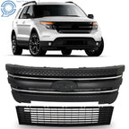 2X Front Bumper Grille Assembly for Ford Explorer (2011–2015)