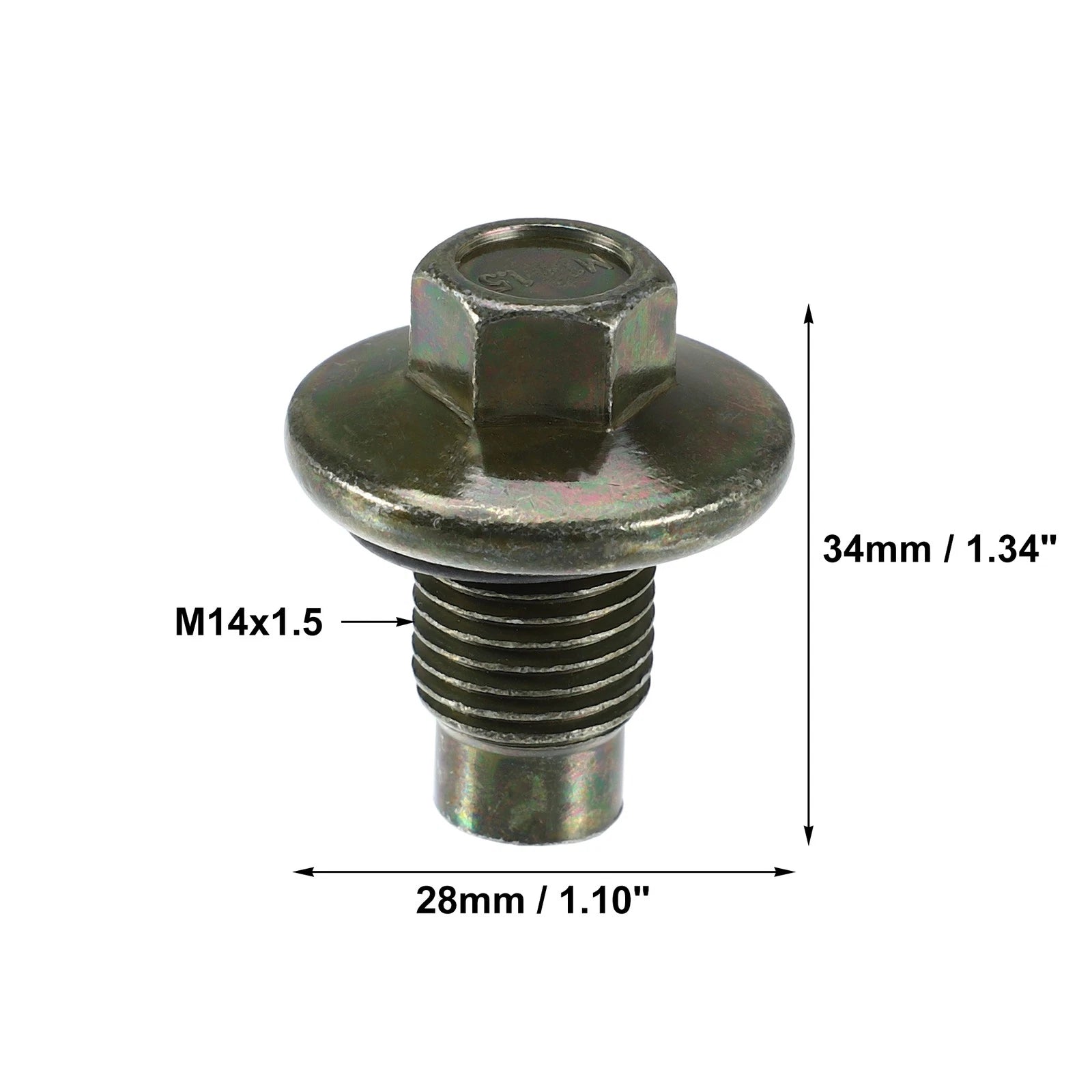Set of 4 M14x1.5 Oil Drain Plugs with Washers for Ford Focus 