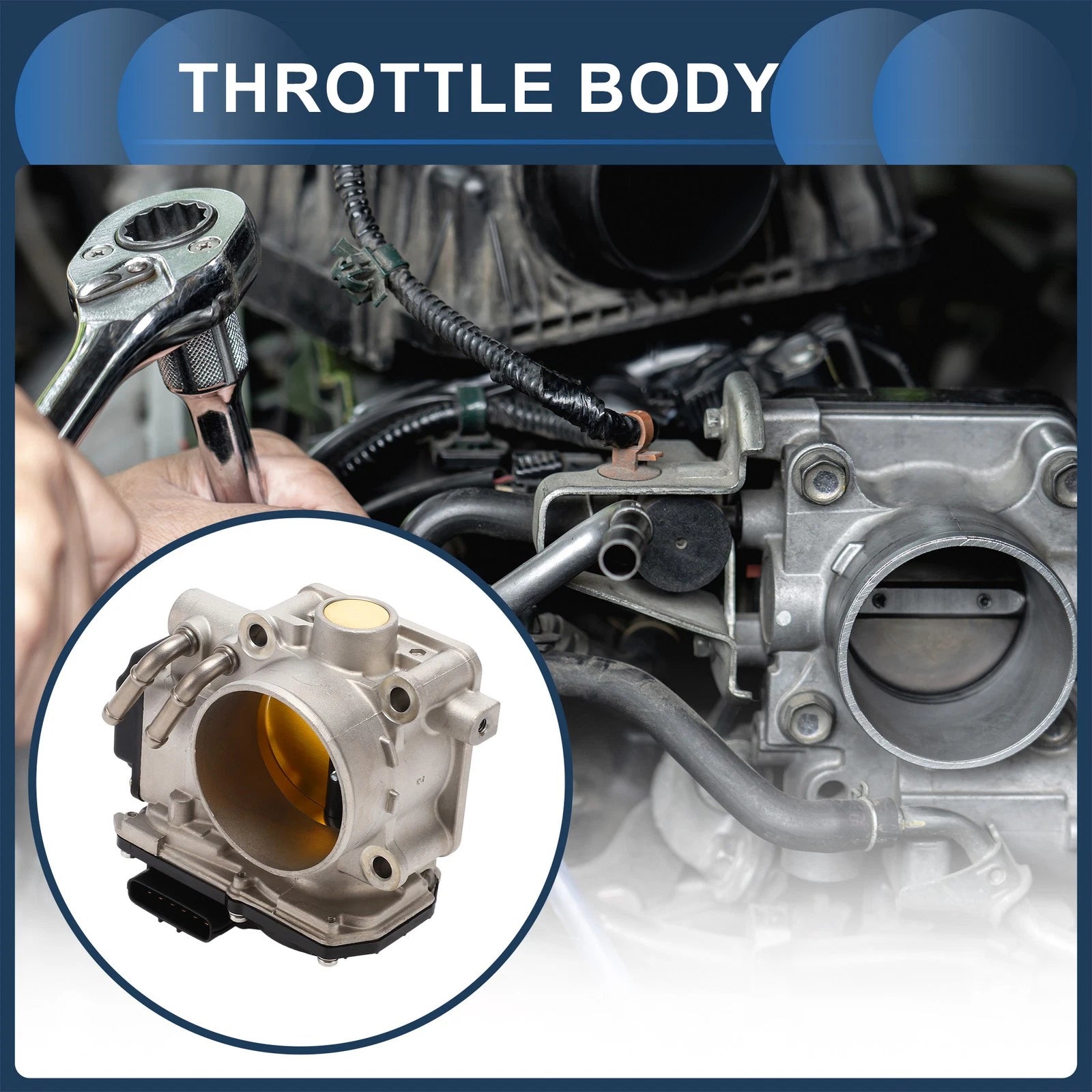 Throttle Body for Honda CR-V Accord Civic Crosstour L4 (No. 16400R44A02/16400R48H01)