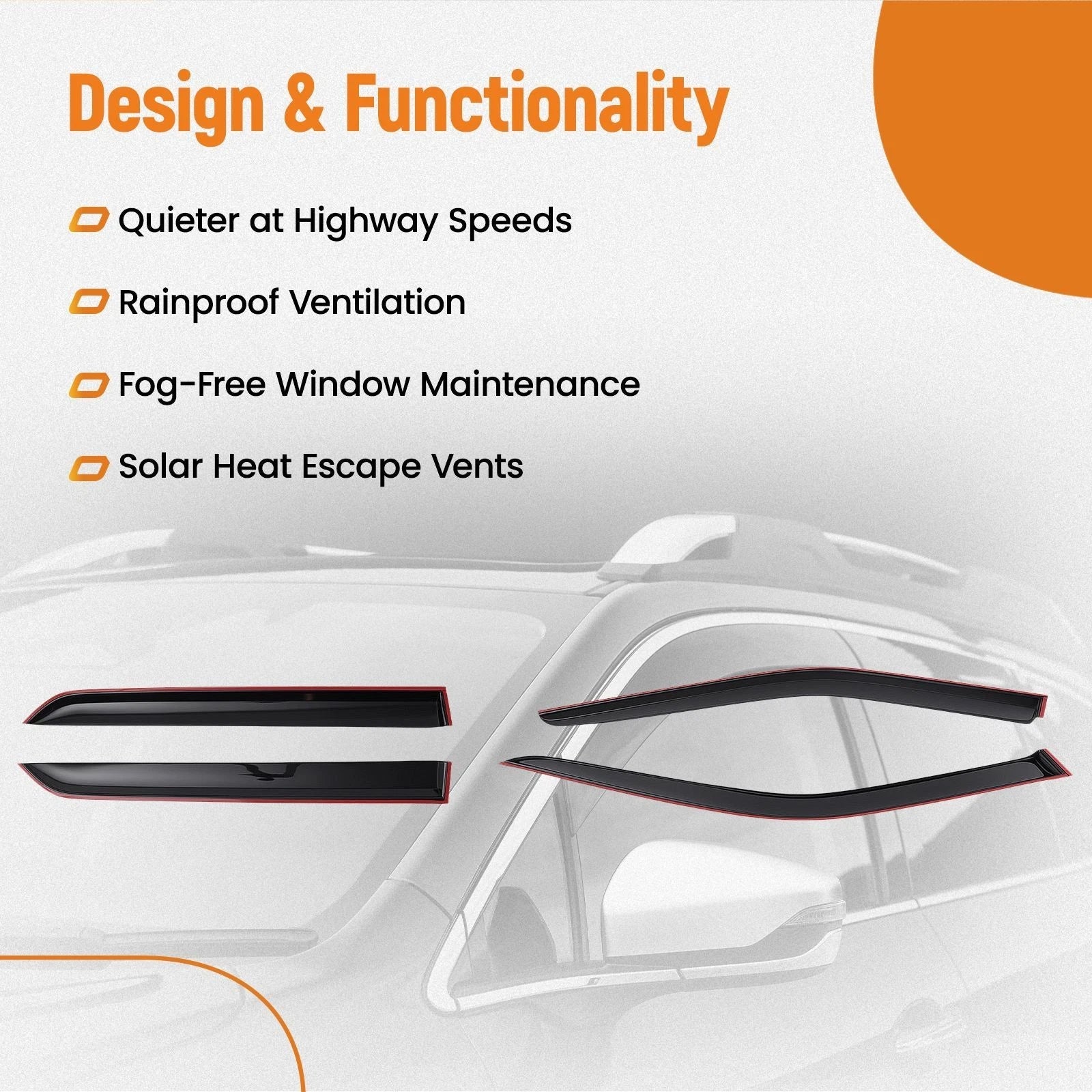 Window Visors Rain Guard for Ford Explorer (2020-2024)