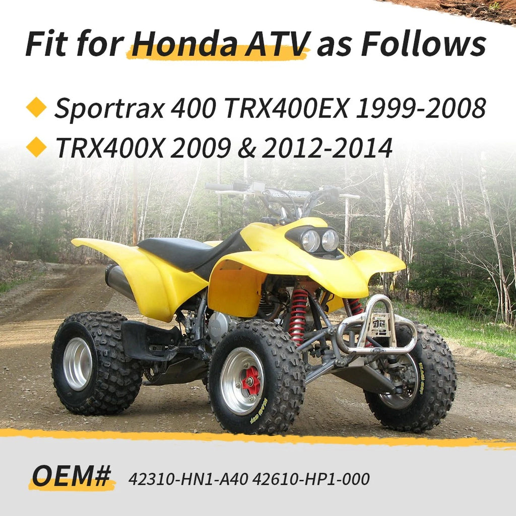 Rear Axle Shaft & Red Wheel Hub for Honda TRX400EX TRX400 (2000–2009)