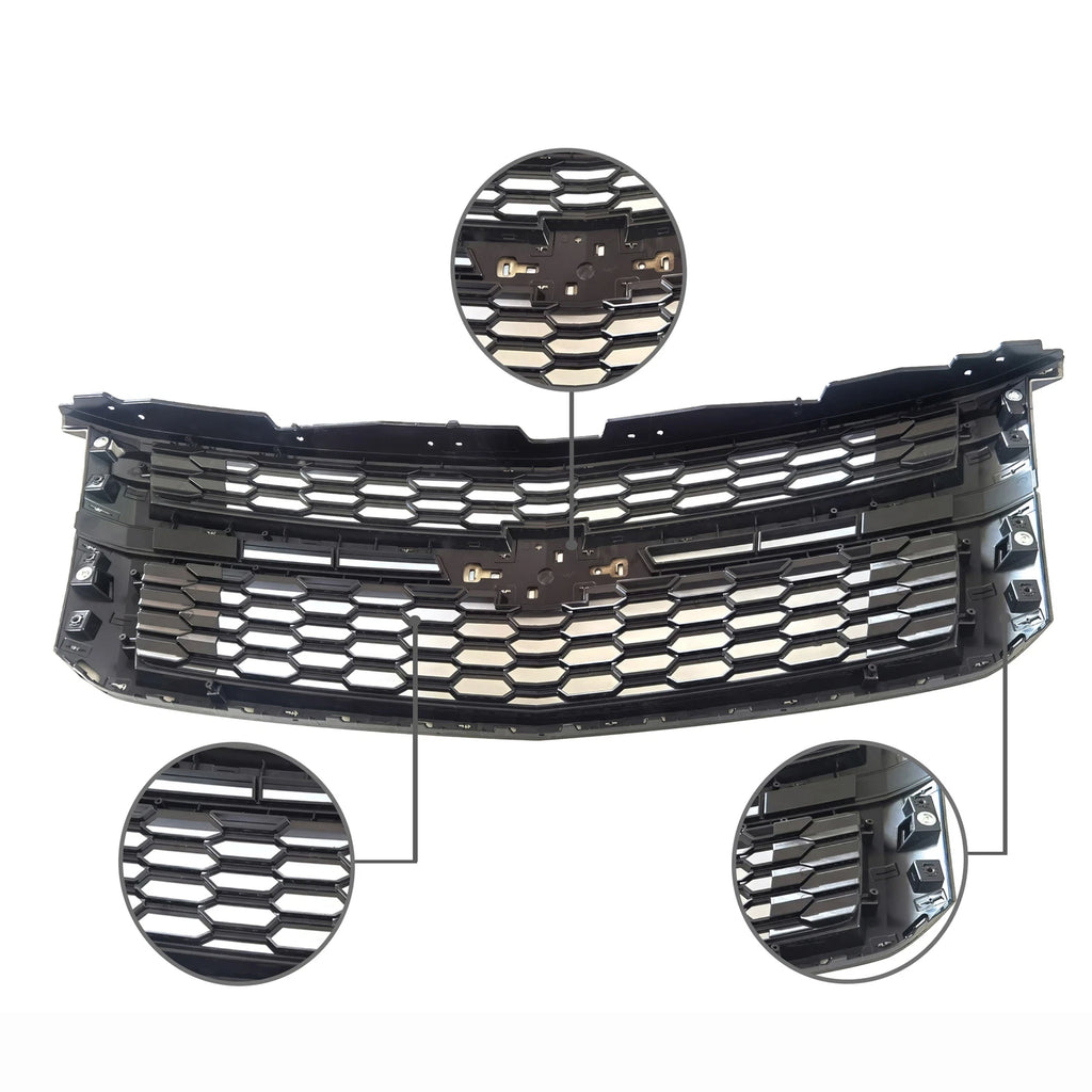Glossy Black Bumper Grille for Chevrolet Tahoe Suburban (2015–2020)